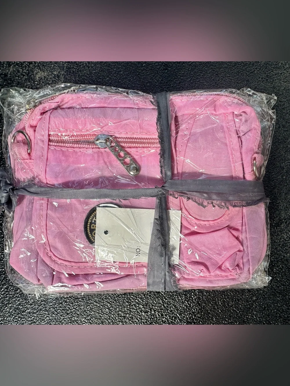 5-Pack Vintage NOS Small Pink Crossbody Bags | Adjustable Strap | New Old Stock